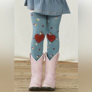 NWT Matilda Jane Gwen Girls Flowers and Hearts Tights